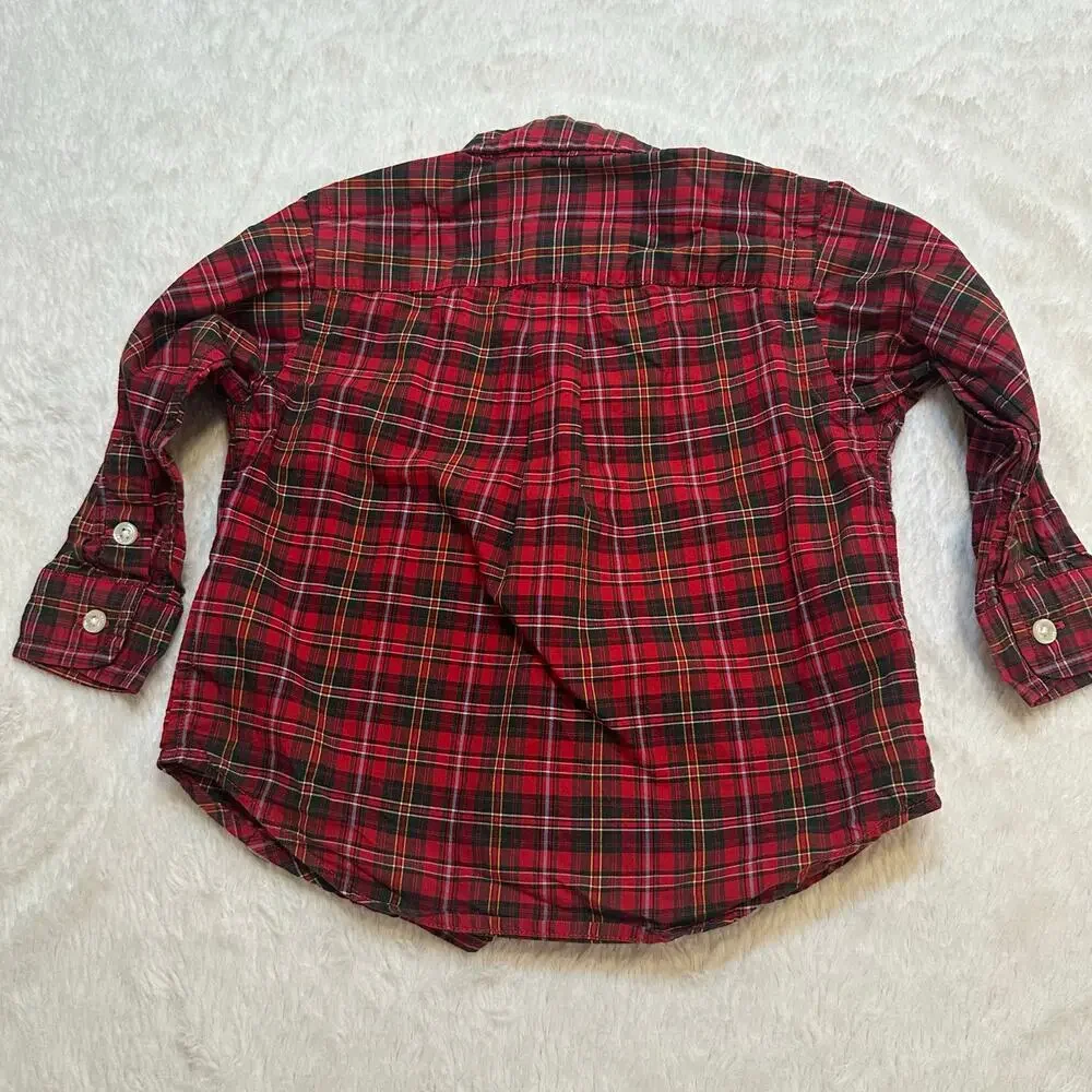 Ralph Lauren Plaid Button Down Shirt sz 12 m